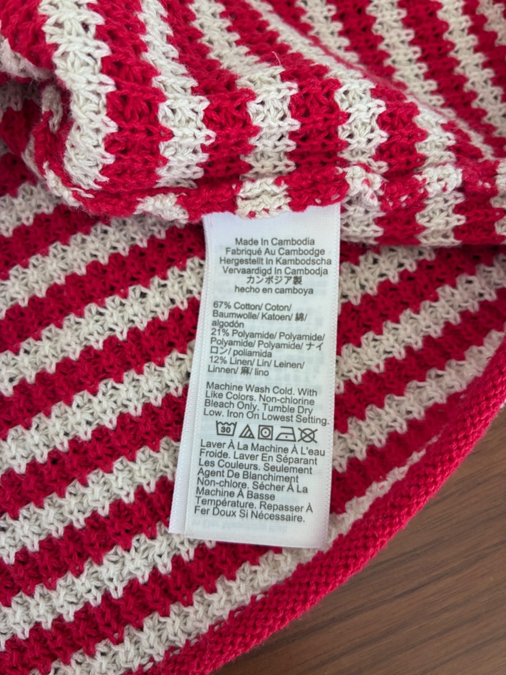 J.Crew Red & White Striped Sweater – Size Medium - Picture 8 of 9